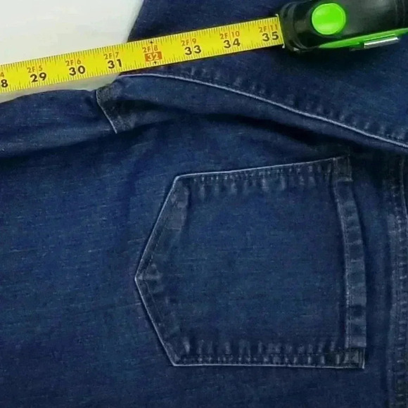 Loft Sz 2M Maternity Blue Denim Jeans Cotton Blend - Picture 5 of 12